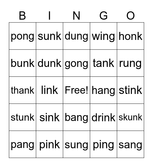 Welded Sounds Bingo Card