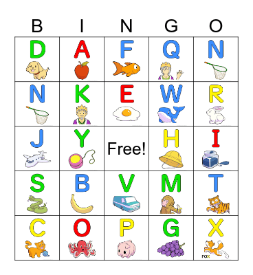 Alphabet Bingo Card