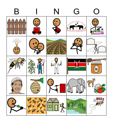 Elephant and Bees Project Bingo Card