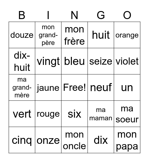 Kelly Loja Bingo Card