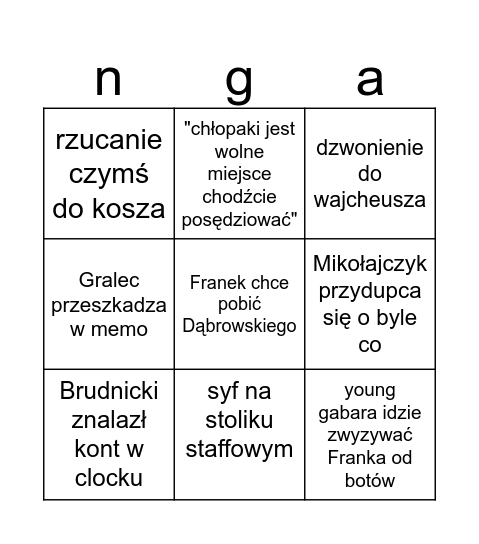 CWEL staff final lodz Bingo Card