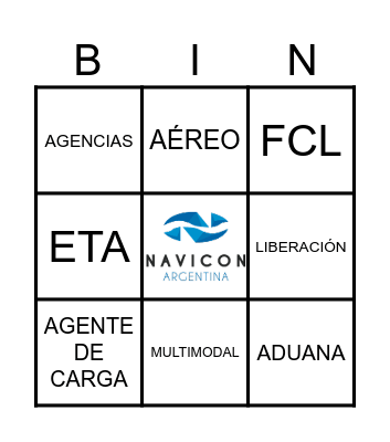 BINGO NAVICON Bingo Card