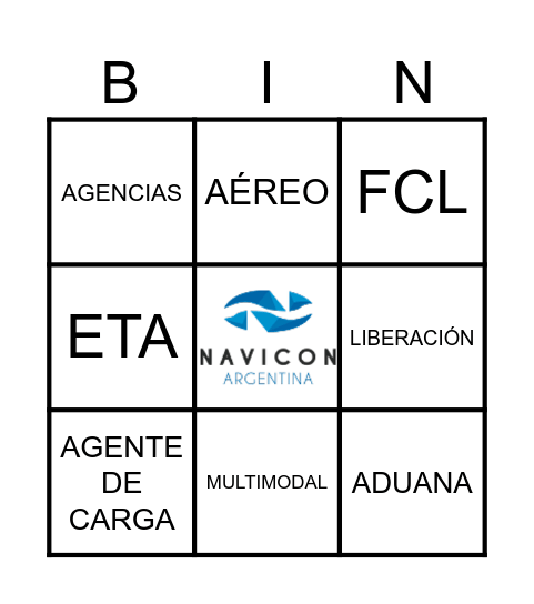 BINGO NAVICON Bingo Card