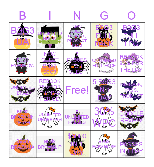 SPOOKY BINGO Card