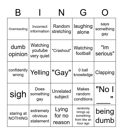 charlie bingo Card