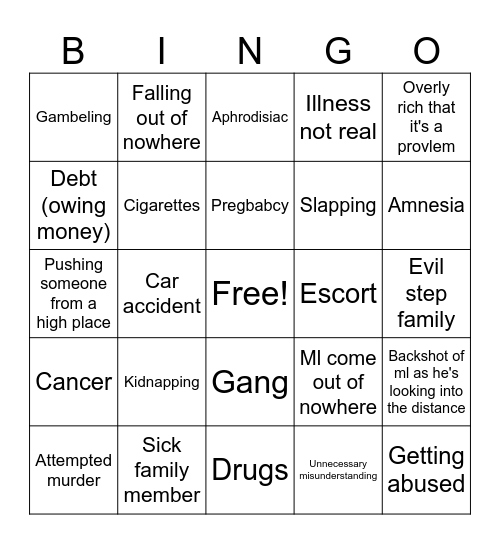 May this love never find me Bingo Card