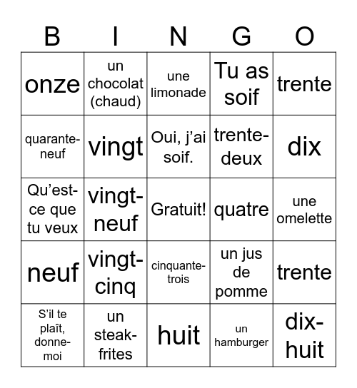 Clayton Archibald Bingo Card