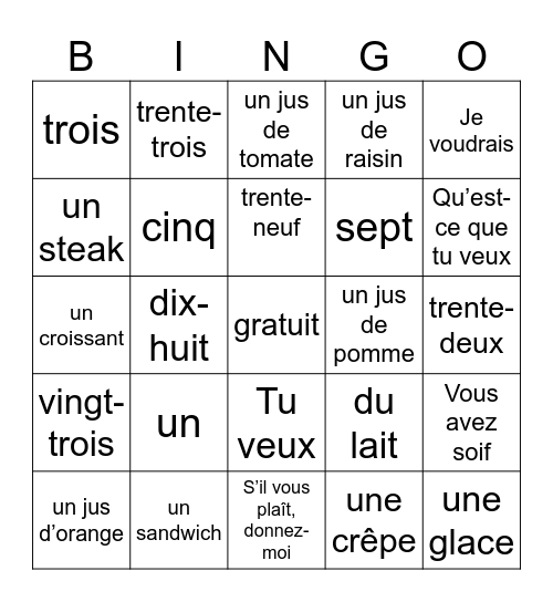 william ronco Bingo Card