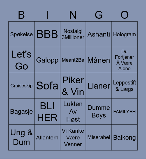 UNGE FERRARI - STIG BRENNER Bingo Card