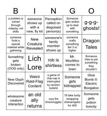 Alterra October 2025 Bingo Card