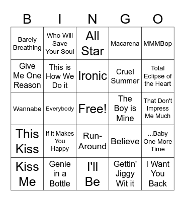 Millennial Bingo - A1 Bingo Card