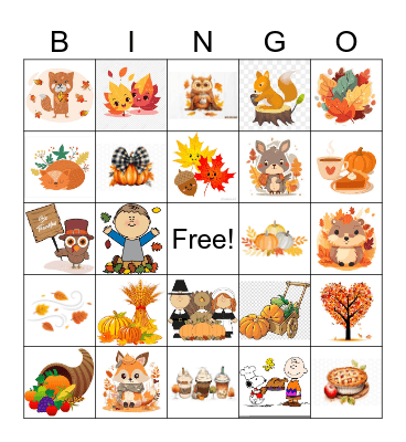 November Bingo Card