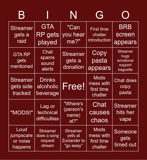 MistressGraves Twitch Bingo Card