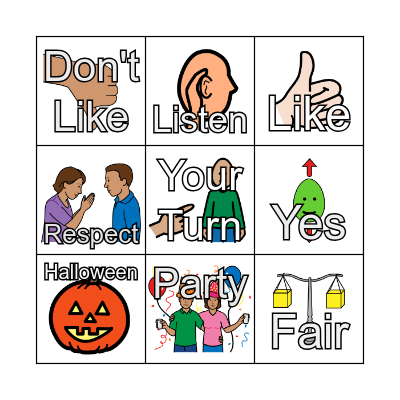 Making Choices Bingo Card