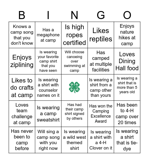 Find someone who..... Bingo Card