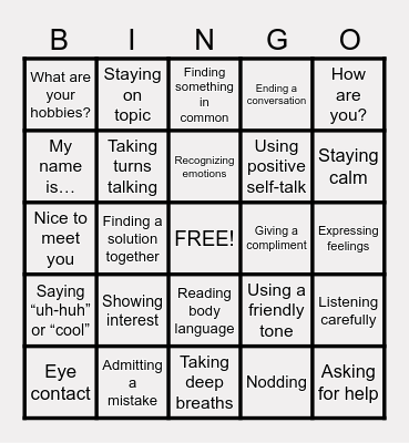 BANKER Bingo Card