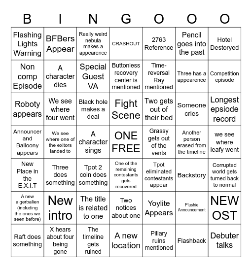 Tpot 20 Bingo! Bingo Card