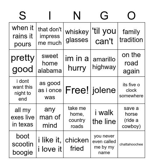 LegisCon Singo 25 Bingo Card