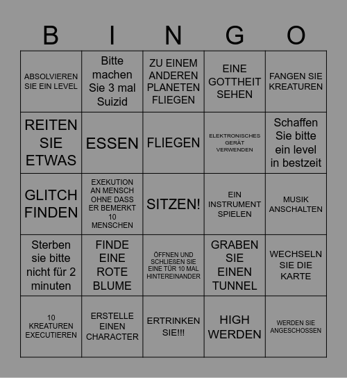ZIEHEN SIE EINE ZIGARETTE Bingo Card