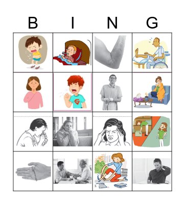 Health Problems Bingo Card