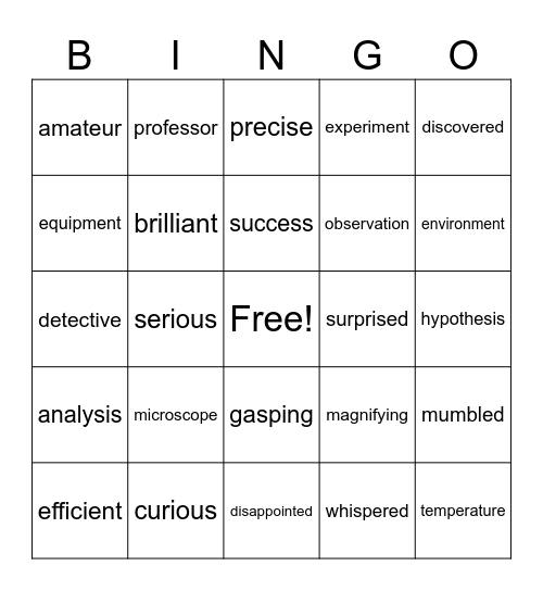 The Case of the Gasping Garbage Bingo Card