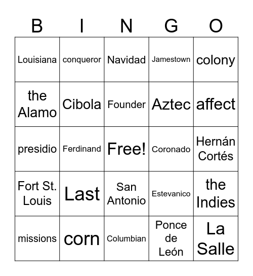Virtual Explorer Quest Bingo Card