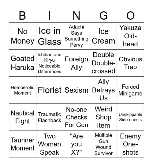LaD:IW Bingo Card