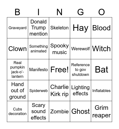 Halloween in Logan square Bingo Card
