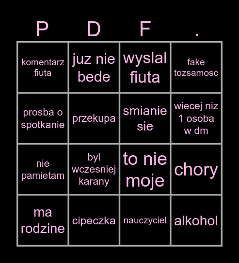 Pdfy Bingo Card