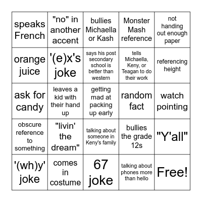 Bingo Card