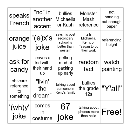 Bingo Card