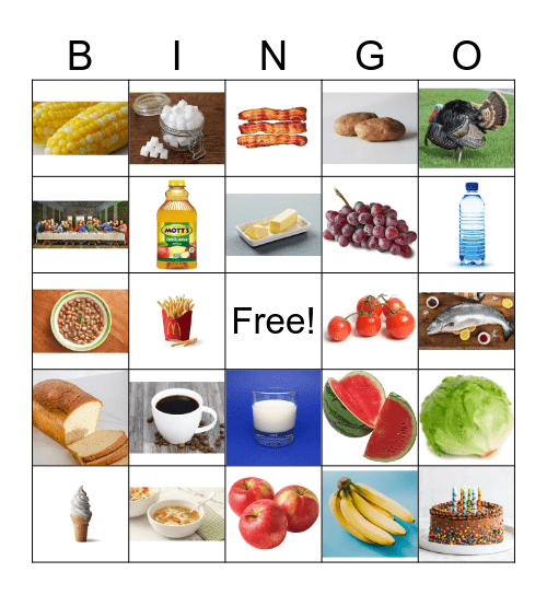 La Comida Bingo Card