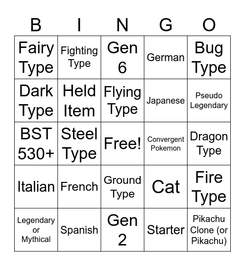 Pokemon Scarlet/Violet Surprise Trade Bingo Card