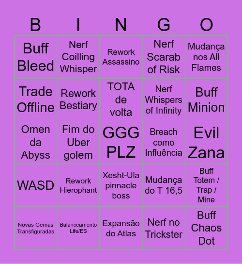 Bingo 3.27 Bingo Card