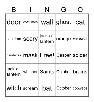 ADEA Spooky Smiles Bingo Card