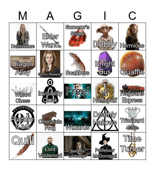 HOGWARTS MAGIC Bingo Card