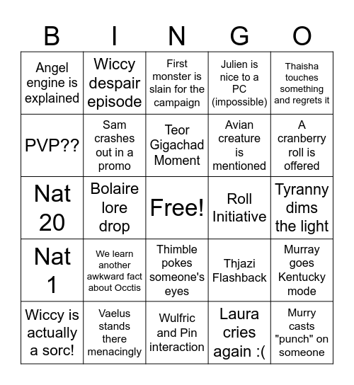 C4E3 Bingo Card