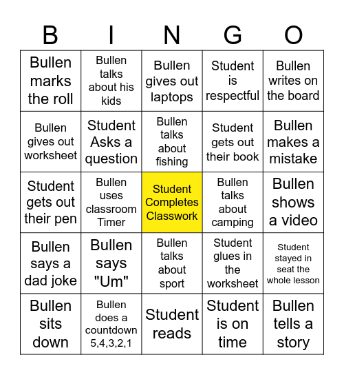 BULLEN Bingo Card