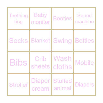 Baby Quiroz Bingo Card