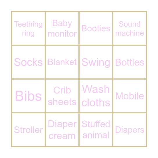 Baby Quiroz Bingo Card