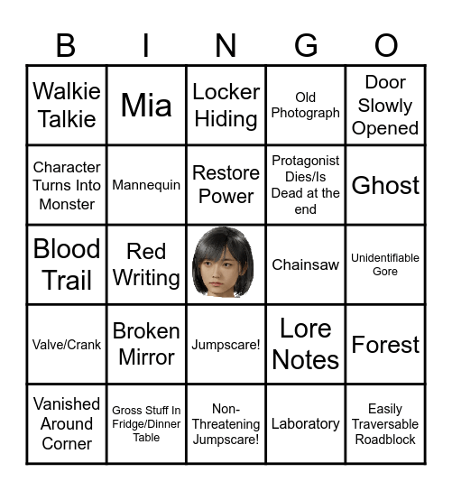 Horror Game Bingo Card