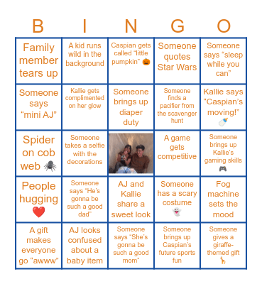 BABY SHOWER!!! Bingo Card