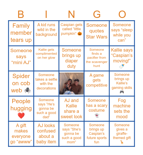 BABY SHOWER!!! Bingo Card