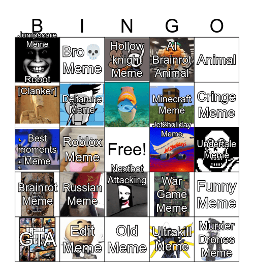 Untitled Meme Bingo Card