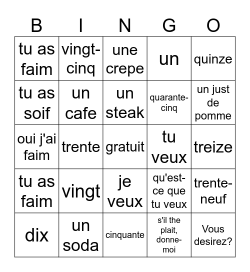 lilly Bingo Card