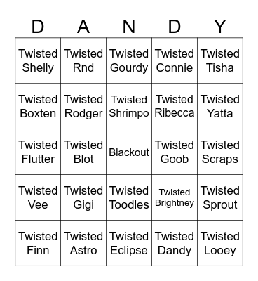 Twisted Bingo (Halloween Event) Bingo Card