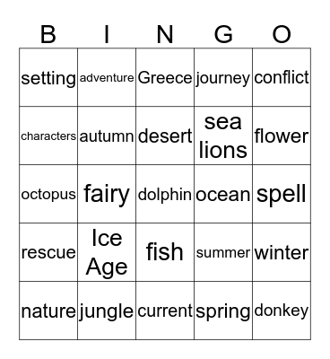 G5 Bingo Card