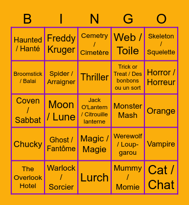 HALLOWEEN Bingo Card