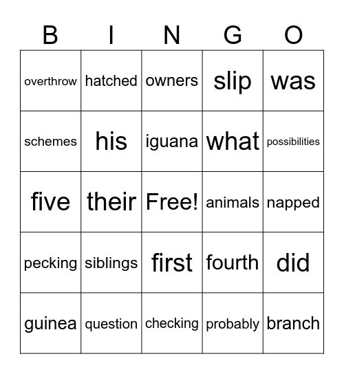 1150 / 155 Bingo Card