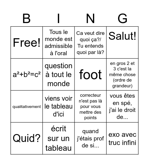 Pochart Bingo Card